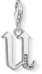 THOMAS SABO Charm-Anh&auml;nger Buchstabe U silber 925er Sterlingsilber, Geschw&auml;rzt