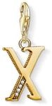 THOMAS SABO Charm-Anh&auml;nger Buchstabe X gold 925er Sterlingsilber; 750er...