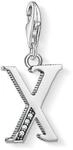 THOMAS SABO Charm-Anh&auml;nger Buchstabe X silber 925er Sterlingsilber, Geschw&auml;rzt