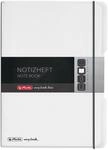 Herlitz 11361425 Notizheft (A4, PP-Wechselcover mit Verschlu&szlig;gummi, 80 g/m&sup2;),