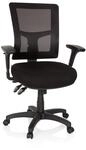 hjh OFFICE 760006 B&uuml;rodrehstuhl Impact PRO Netzstoff Schwarz Drehstuhl mit