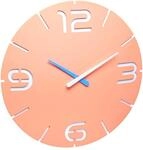 TFA Dostmann Contour Design Funk-Wanduhr, Funkuhr, Desinguhr, pink-apricot,