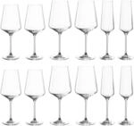 Leonardo Puccini Glas 12er Set, Wei&szlig;wein-, Rotwein- und Sekt-Gl&auml;ser,