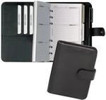 BIND 16501 Systemplaner A6 aus FINEtouch-Lederimitat, schwarzer Timeplaner,...