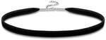THOMAS SABO Choker 925er Sterlingsilber, Samt Schwarz