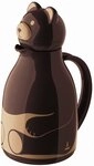 Helios Thermo-Bear Kunststoff-Isolierkanne mit Drehverschluss 1,0 l braun