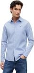 Tommy Jeans Herren Hemd TJM Original Langarm, Blau (Lavender Lustre), XS