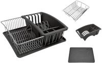 Metaltex 325026068 Sp&uuml;lkorb 35 x 30 cm mit Bestecksammler und Abtropfschale Aquatex