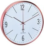 TFA Dostmann Funk-Wanduhr mit kupferfarbenen Metallrahmen, Metall, Kupfer, L310 x B55