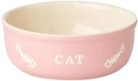 Nobby Katzen Keramikschale CAT, rosa/beige &Oslash;13,5 X 5 cm, 1 St&uuml;ck
