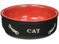 Nobby Katzen Keramikschale CAT, schwarz / rot Ø13,5 X 5 cm, 1 Stück