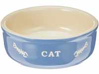 Nobby Katzen Keramikschale CAT, hellblau / beige Ø13,5 X 5 cm, 1 Stück