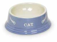 Nobby Katzen Keramiknapf CAT, hellblau / beige Ø14 x 4,8 cm, 1 Stück
