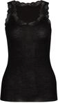 CALIDA Richesse Lace Top Damen, aus Schurwolle und Seide, mit Spitze am Ausschnitt,