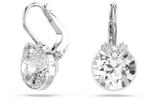 Swarovski Bella V Drop-Ohrh&auml;nger, Rundschliff, Wei&szlig;, Rhodiniert