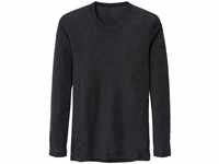 CALIDA Herren Unterhemd Wool &Silk, schwarz aus Schurwolle und Seide, langarm...