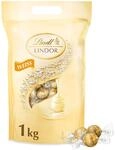 Lindt Schokolade | LINDOR Kugeln Wei&szlig;, 1kg Beutel, Gro&szlig;packung