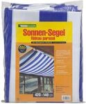 Windhager Sonnensegel f&uuml;r Seilspanntechnik, Blau/Wei&szlig;, 420 x 140 cm