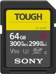 Sony SF-G64T SD-Speicherkarte (64 GB, UHS-II, SD Tough, G Serie) Sony SF-G64T SD-Speicherkarte (64 GB, UHS-II, SD Tough, G Serie)