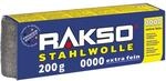 RAKSO Stahlwolle extrafein 0000-200g, 1 Banderole, poliert gewachstes Holz, Kupfer,