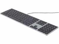 Matias FK318B-DE Aluminium Erweiterte USB Tastatur/Keyboard für Apple Mac OS 