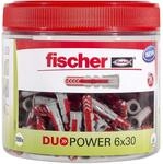fischer DuoPower 6 x 30, handliche Runddose mit 200 Universald&uuml;beln,
