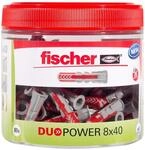 fischer DuoPower 8 x 40, handliche Runddose mit 80 Universald&uuml;beln,...