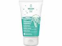 WELEDA Bio Kids 2in1 Shower & Shampoo Frische Minze, Naturkosmetik Duschgel und