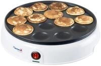 Bestron Poffertjes Maker im Retro Design, Mini Pfannkuchen Automat, mit