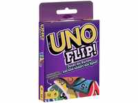 Mattel Games - UNO FLIP Kartenspiel mit beidseitig bedruckten Karten, neuem...