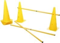 Kerbl Pet Agility Pylonen-H&uuml;rden Set, gelb, 3 H&uuml;rden