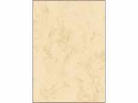 SIGEL DP372 Hochwertiges Marmor-Papier beige, A4, 100 Blatt, Motiv beidseitig,...