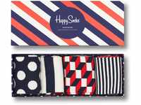 Happy Socks 4-Pack Stripe Box, farbenfrohe und fröhliche, Socken für Männer...