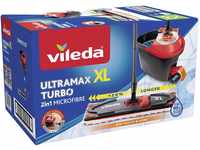 Vileda Ultramax XL Turbo 2in1 Bodenwischer Komplett Set, extrabreiter Wischmopp...