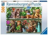 Ravensburger Puzzle 14824 - Katzen im Regal - 500 Teile Puzzle f&uuml;r Erwachsene...