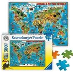 Ravensburger Kinderpuzzle - 13257 Tiere rund um die Welt - Puzzle-Weltkarte f&uuml;r