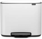 Brabantia BO Treteimer 11 Plus 23 L Abfalleimer, Metall, Wei&szlig;, 54 x 36.5 x 44 cm, 1