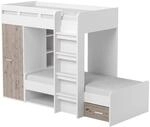 Stella Trading MAXI Hochbett mit Schrank & 2x Liegefl&auml;chen 90 x 200 cm -