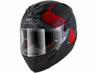 SHARK Herren NC Motorrad Helm, Schwarz/Grau/Rot, L