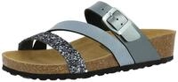 Lico NATURAL GLITTER Damen Pantoletten, Anthrazit, 36 EU