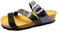 Lico NATURAL GLITTER Damen Pantoletten, Schwarz, 36 EU