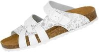 Lico Damen Bioline Flora Hausschuh, Wei&szlig; Silber, 36 EU