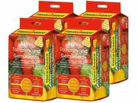 Floragard 4 x Aktiv-Tomaten-und Gemüseerde 20 Liter Blumenerde, erdfarben, 80...