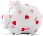 Sparschwein Company - Spardose Herzchen 12,5 x 9 x 9 cm | Keramik Sparschwein,
