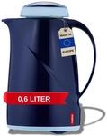 Helios Wave Thermoskanne Dunkelblau 0,6L - 6h Hei&szlig; - H&auml;lt Getr&auml;nke hei&szlig; & kalt
