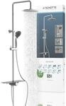 SCH&Uuml;TTE AQUASTAR Duschset Regendusche mit Ablage, Duschsystem mit 5-fach