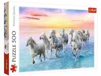 Trefl 916 37289 Weiße Pferde im Galopp EA 500 Teile, Premium Quality, für
