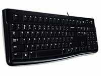 Logitech K120 Kabelgebundene Tastatur für Windows, US QWERTY-Layout - Schwarz