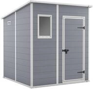 Keter Manor Pent 6x6 Gartenhaus, Au&szlig;enma&szlig;e: 183cm x 185cm x 200cm, Innenma&szlig;e: