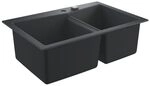 Grohe 31657AP0 K700 Kompositsp&uuml;le, granit schwarz 83,8 x 55,9 cm